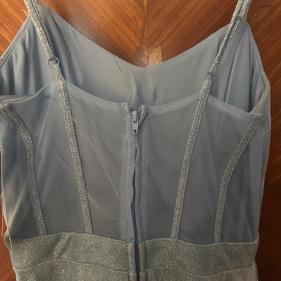 Prom dress Light Blue adjustable Spaghetti straps Size 5/6 NWT - Picture 3 of 7
